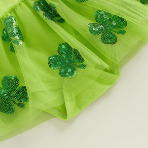 Sequins Clover Dress & Headband