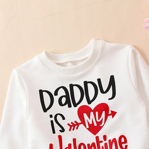 Daddy is My Valentine Heart Outfit