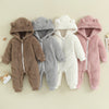 Plush Hooded Bear Ear Romper