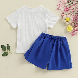 Solid Ribbed Ruffled Skort Outfit