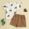 Highland Cattle Button Shirt & Shorts
