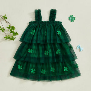 Plaid Layered Clover Party Dress