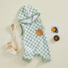 Hooded Checkered Romper