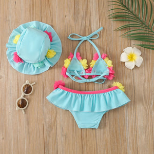 Flower Bikini & Sun Hat