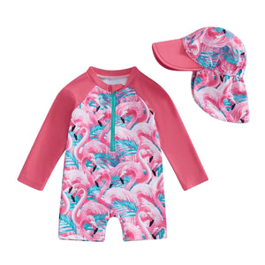 Long Sleeve Summer Swimsuit & Hat