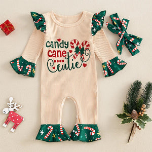 Candy Cane Cutie Romper & Bow