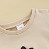 Fuzzy Embroidery Dino T-shirt & Shorts