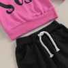 Pink Little Sis Bow Hoodie & Pants