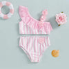 Pink Rose Striped Bikini