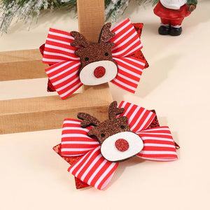 2 Pack Reindeer Christmas Bows