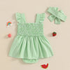 Plaid Avocado Ruffle Dress & Bow