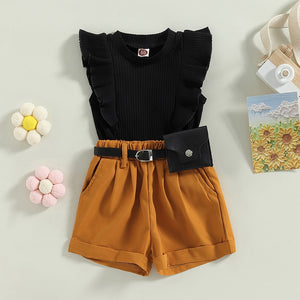 Fly Sleeve Tank & Belted Shorts Outfit