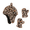 Plush Leopard Hat & Gloves