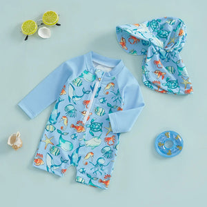Ocean Waters Swimsuit & Hat