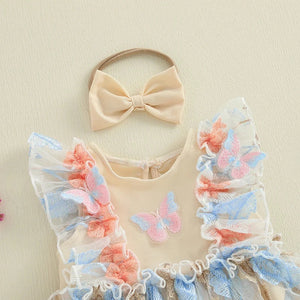 Butterfly Flutter Dress & Headband