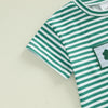 Three Little Clovers Striped Outfit