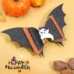 Sparkly Halloween Bow Clip