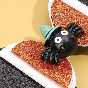 Sparkly Halloween Bow Clip
