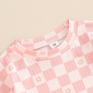 Checkered Flower Shirt & Shorts