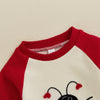 Lady Bug Love Embroidered Onesie