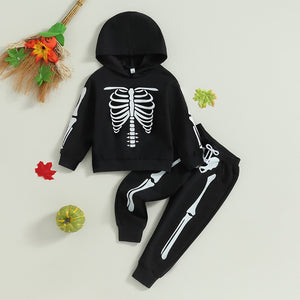 Black Skeleton Hoodie & Pants