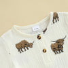 Highland Cattle Button Shirt & Shorts