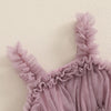 Solid Skyla Mesh Ruffle Dress