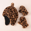 Plush Leopard Hat & Gloves