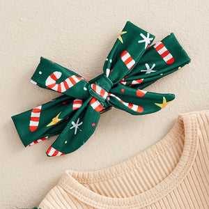 Candy Cane Cutie Romper & Bow