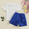 Solid Ribbed Ruffled Skort Outfit