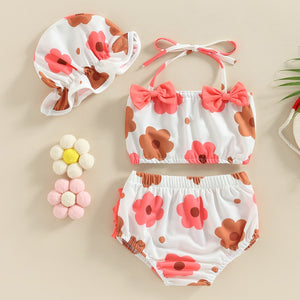 Flower Baby Swimsuit & Hat