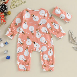 Snowman Ruffle Onesie & Headband