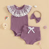 Ribbed Lyra Lace Collar Outfit & Headband