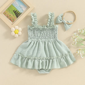 Ruffled Raelyn Dress & Headband