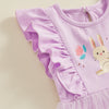 Purple Ruffle Spring Bunny Dress