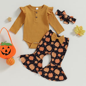 Pumpkin Fall Bell Bottoms Outfit