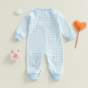 Be Mine Plaid Heart Onesie