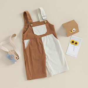 Patch Color Overalls Romper