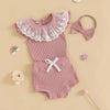 Ribbed Lyra Lace Collar Outfit & Headband