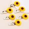 6 Pack Sunflower Hair Clips