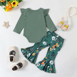 Green Garden Baby Outfit