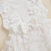 Sleeveless Ribbed Butterfly Flower Dress