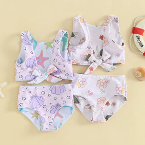 Reversible Seashell Floral Swimsuit