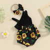 Off Shoulder Sunflower Romper & Headband