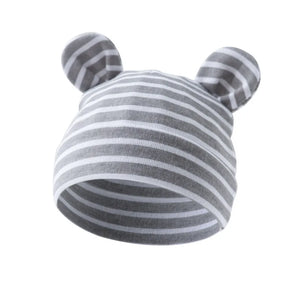 Striped Ear Beanie Hat