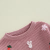 Embroidery Knit Easter Sweater