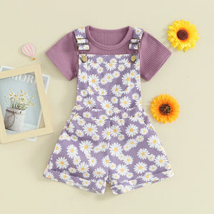 T-shirt & Daisy Overalls Outfit