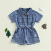 Denim Dallie Shorts Romper