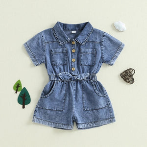 Denim Dallie Shorts Romper