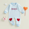 Be Mine Plaid Heart Onesie